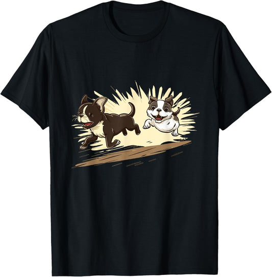 Cute Dogs Playing for Animal Fun and a Casual Look T-Shirt