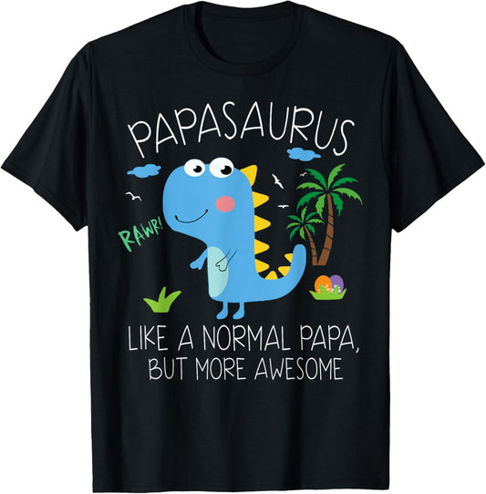 Awesome Papasaurus Dinosaur Papa Saurus Matching For Men T-Shirt