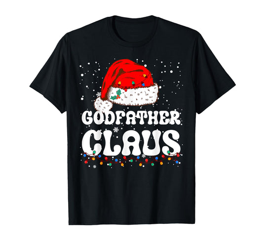 Godfather Claus Christmas Daddy Santa Family Matching Pajama T-Shirt