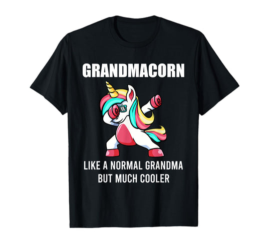 Funny Grandma Unicorn Cute Grandmacorn Dabbing Birthday Gift T-Shirt
