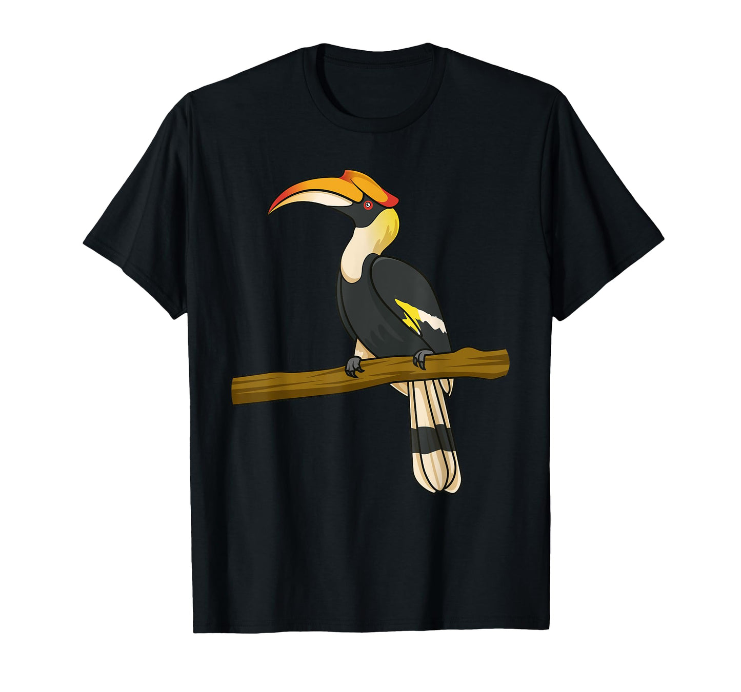Tropical Hornbill sitting on a Tree Branch Hornbill Bird T-Shirt