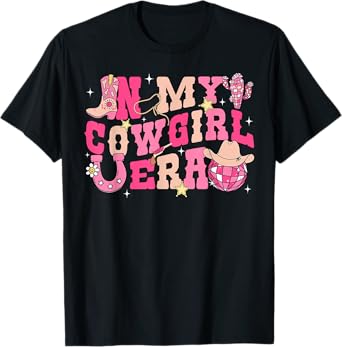 In My Cowgirl Era Groovy Cute Western Rodeo Cowgirl T-Shirt