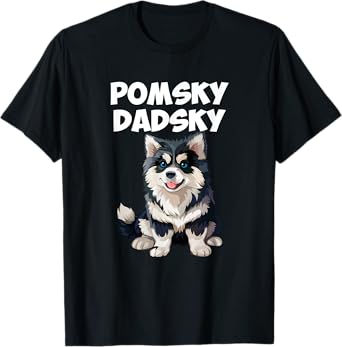 Pomsky dadsky dog T-Shirt for Men Women Kids
