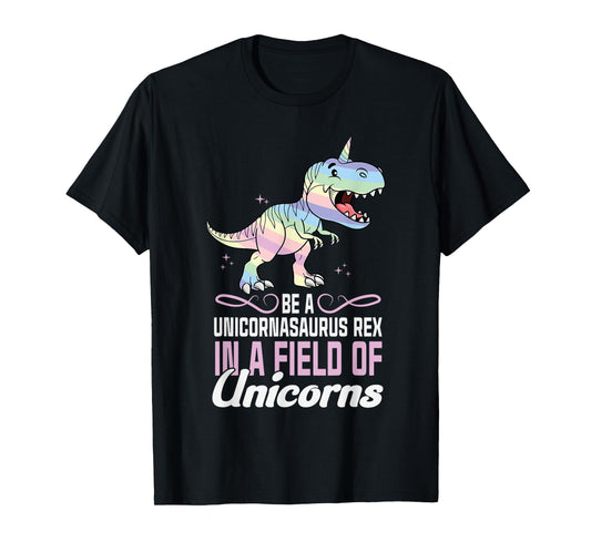 Cute Dinocorn T-shirt Dinosaur Girls Unicorn T-Shirt