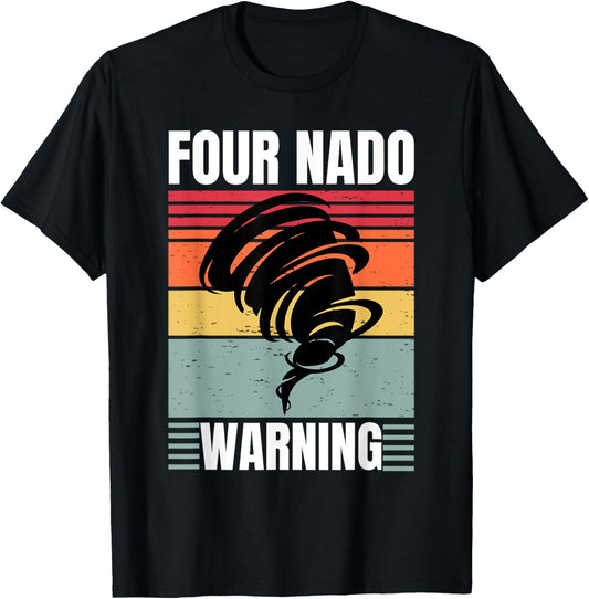 Four Nado Fournado 4th Birthday 4 Years Old Kids Boys girls T-Shirt