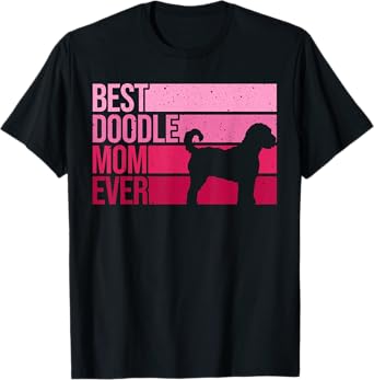 Cool Doodle Mom Art Women Girl Aussiedoodle Goldendoodle Dog T-Shirt