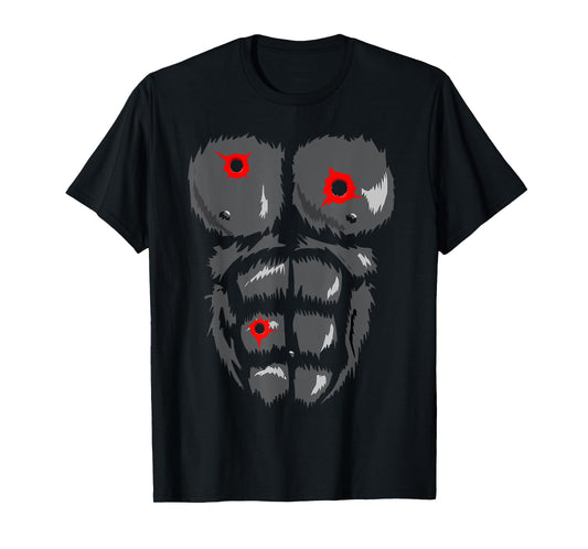 Halloween Funny Gorilla Monkey Belly Chest kids Costume T-Shirt