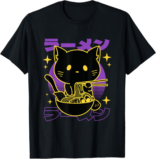 Ramen Cat Japanese T-Shirt