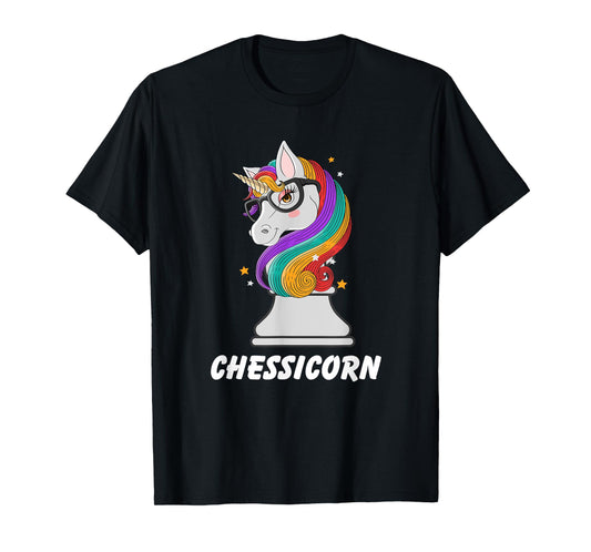 Cute Chess Art Chessicorn Unicorn Lovers Chess Player T-Shirt