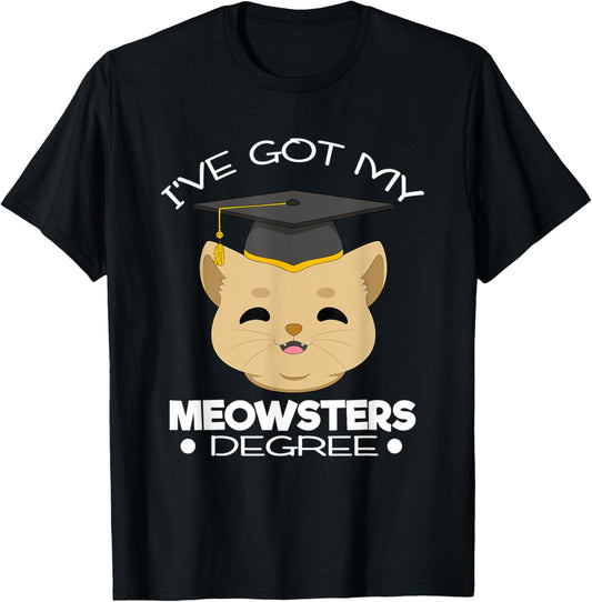 masters degree - student - cat - animal - university student T-Shirt
