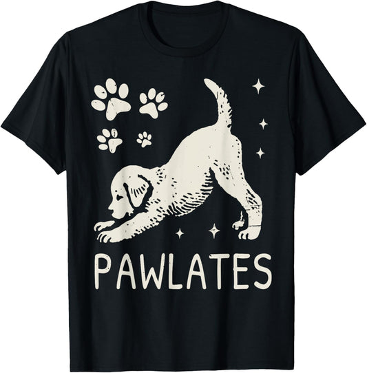 Pawlates Dog Stretching Workout Fitness Pilates Cute Puppy T-Shirt