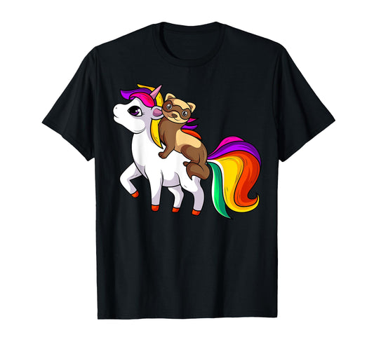 Ferret Unicorn Animal Lover T-Shirt