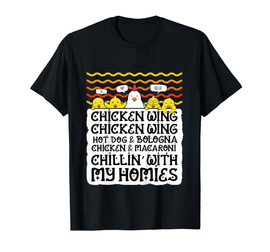 Kids Chicken Wing Chicken Wing Hot Dog and Bologna Macaroni T-Shirt