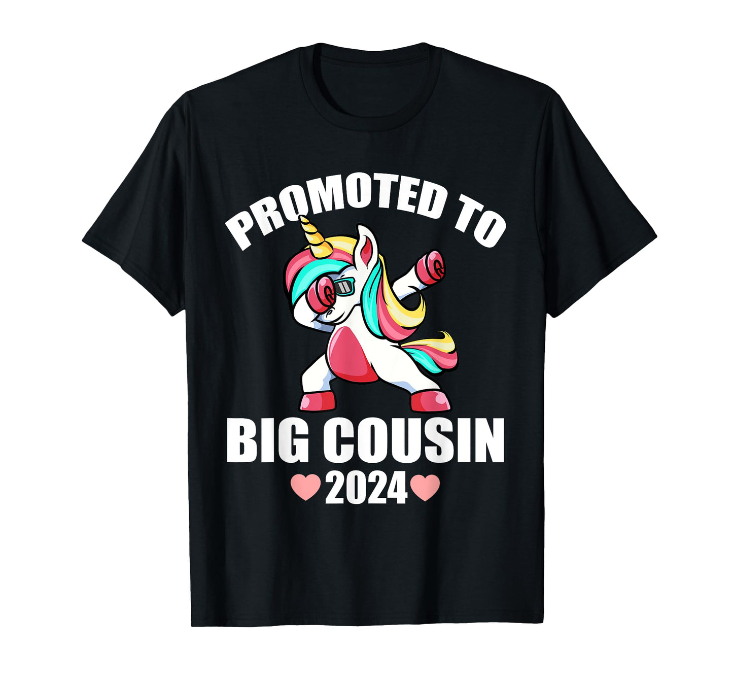 Dabbing Unicorn Shirts For Kids, Promoted To Big Cousin 2024 T-Shirt