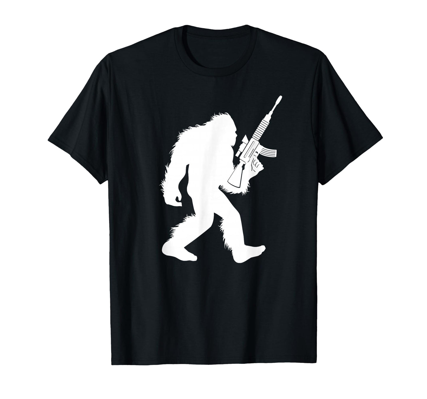 Bigfoot With Rifle Sasquatch 2nd Amendment Gun T-Shirt