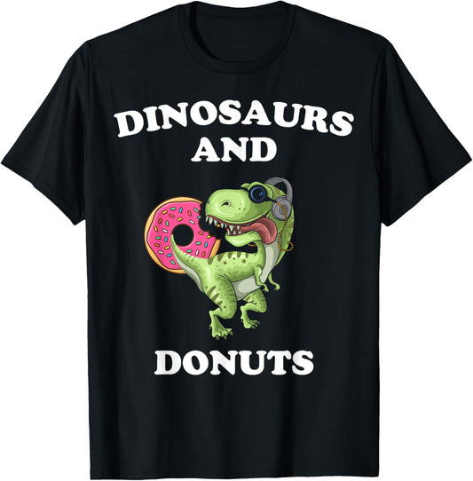 dinosaur donut lover cute funny dinosaurs and donut theme T-Shirt