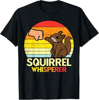 Squirrel Whisperer Fist Bump Retro Animal Pet Men Women Kids T-Shirt