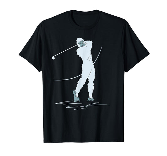 Bigfoot Golf! Funny Sasquatch Playing Golfing Player Yeti T-Shirt