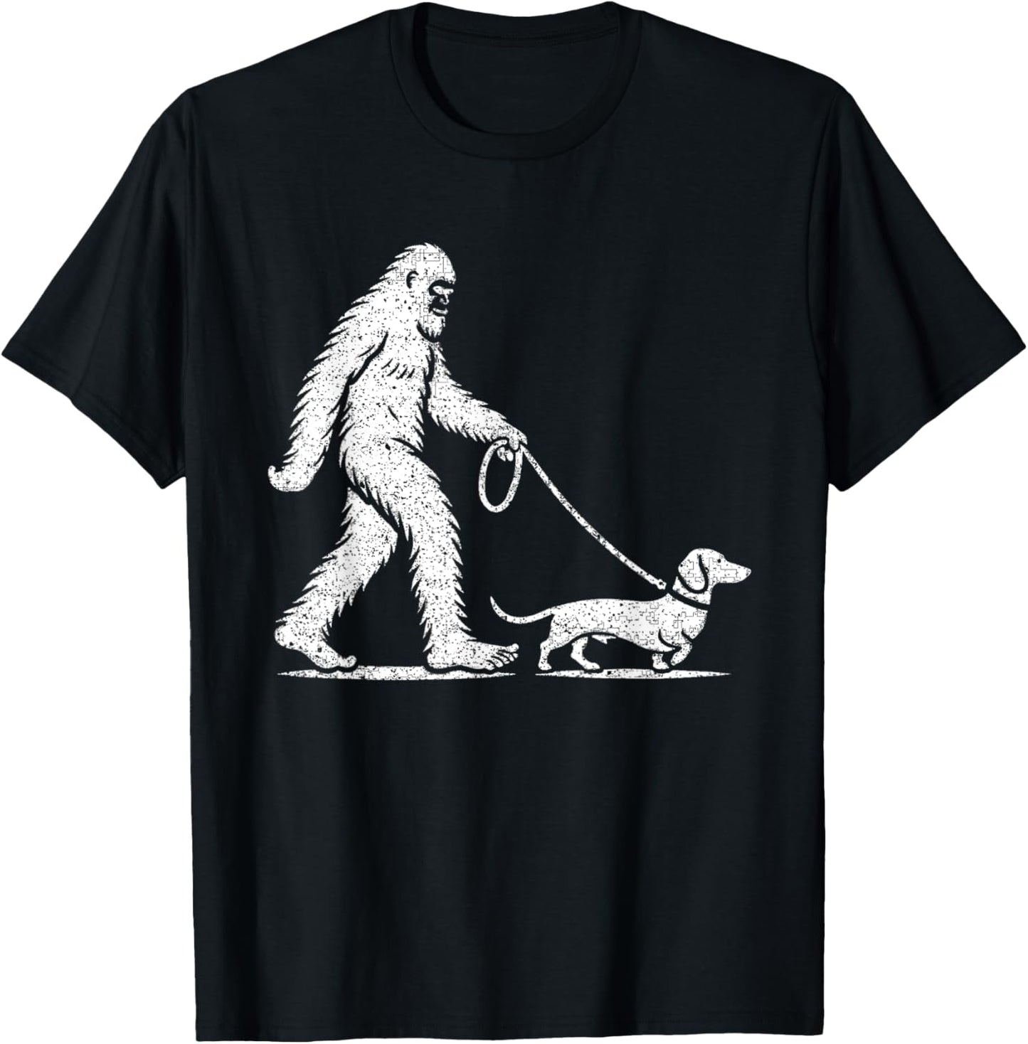 Sasquatch Walking Dachshund Dog Bigfoot T-Shirt