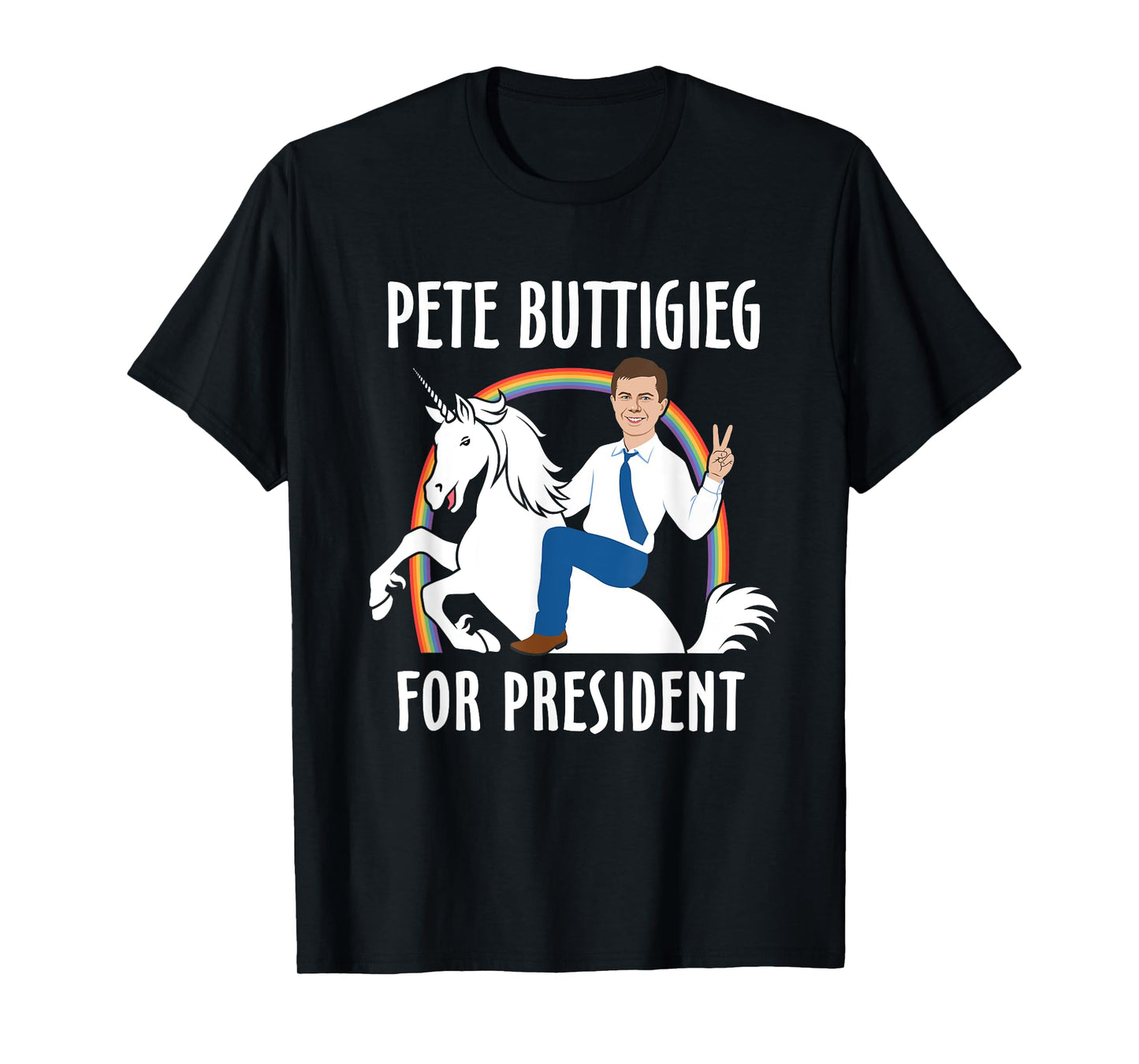 Pete Buttigieg For President Riding Unicorn Funny 2020 T-Shirt