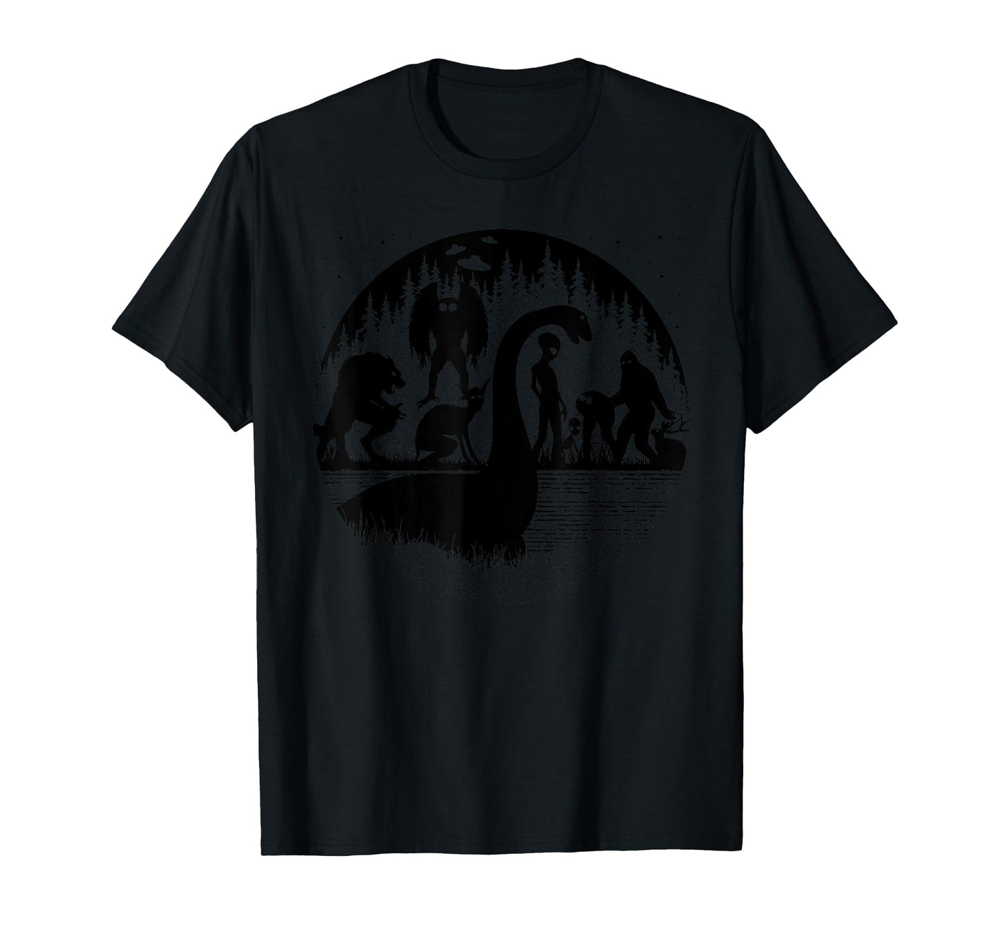 Bigfoot Loch Ness Monster Mothman And Aliens! Funny Cryptid T-Shirt
