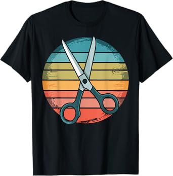 Vintage Scissors Retro Hair Stylist Crafter Gifts Men Women T-Shirt