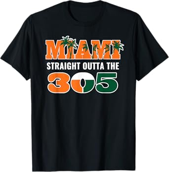 Straight Outta The 305 Miami Florida Pride Lifestyle T-Shirt