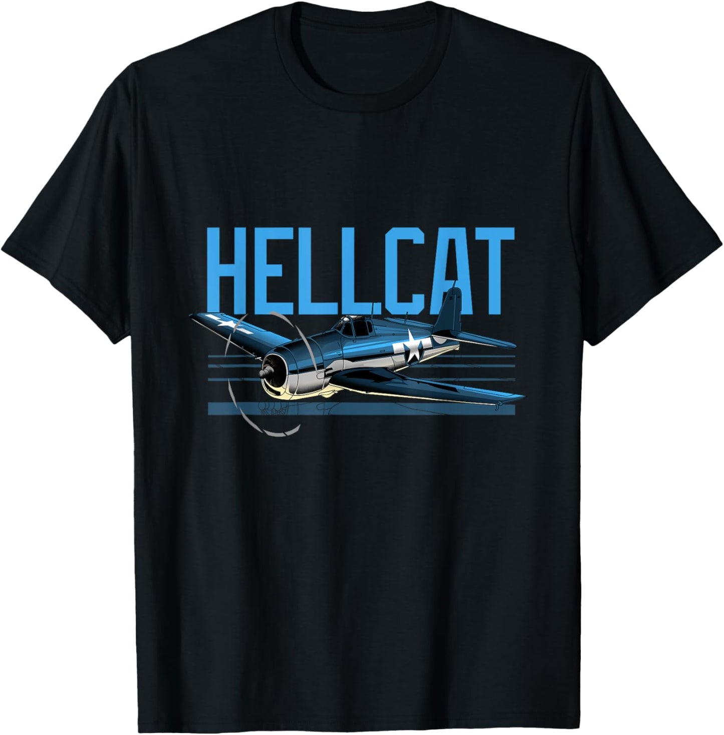 USA Military Warbird Airplane Hellcat WWII Vintage Fighter T-Shirt