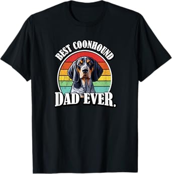 Funny Retro Vintage Dad Bluetick Coonhound Lover T-Shirt