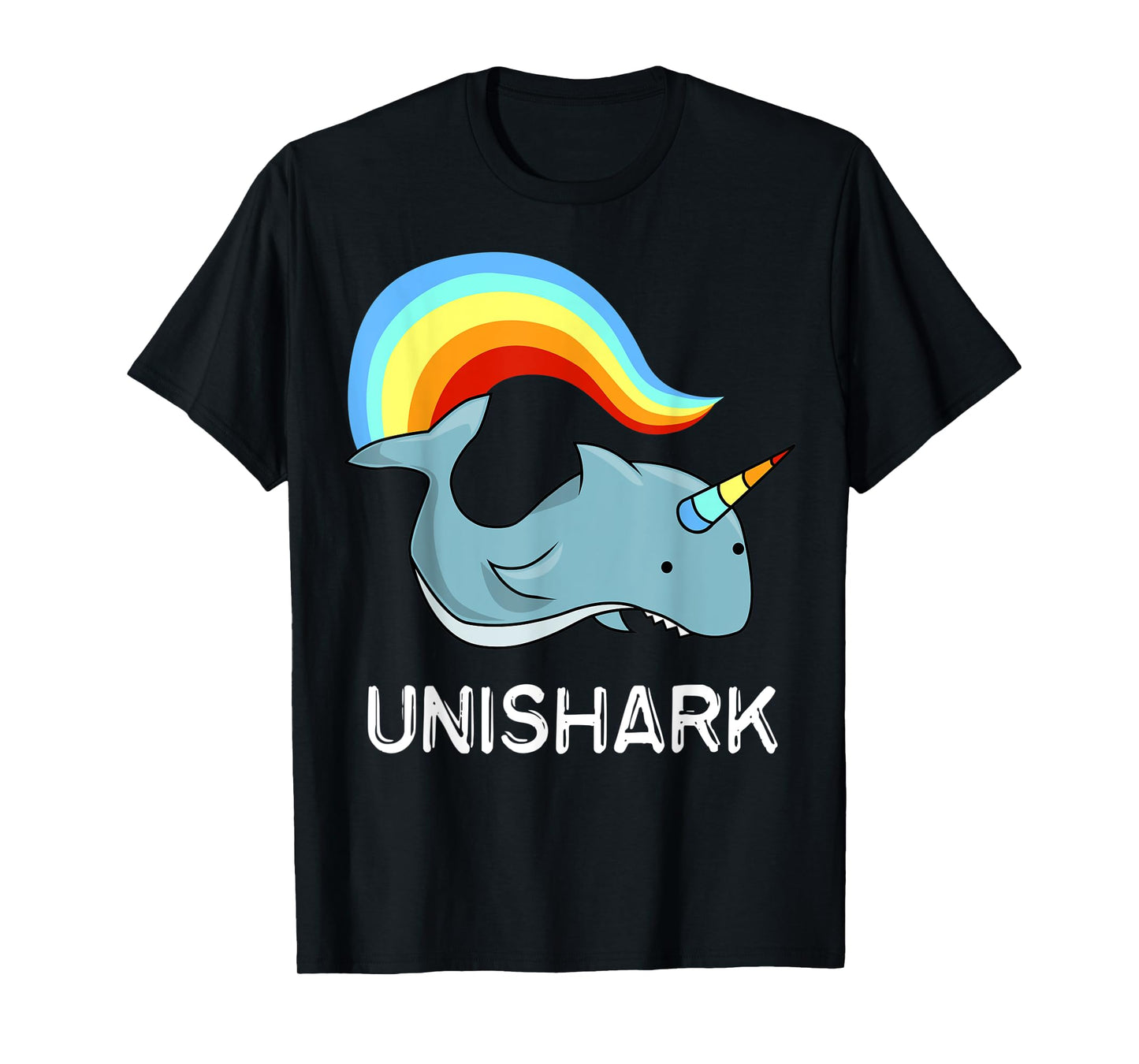 Unishark Unicorn and Shark Flying Awesome Tee Gift T-shirt