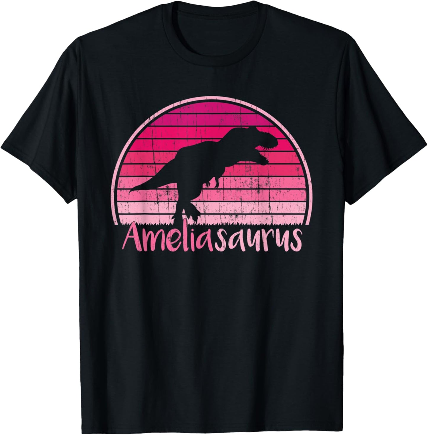 Amelia - Saurus Dinosaur Name - Personalized Gift T-Shirt