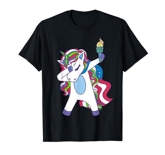 Unicorn Dabbing USA Patriotin Women's Unicorn T-Shirt