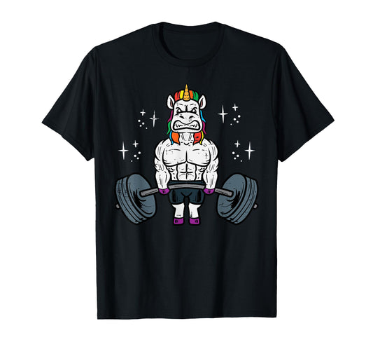 Workout Unicorn Deadlift Gym Fitness Weightlifting Women Men T-Shirt