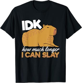 Capybara Animals Pet - idk How Much Longer I Can Slay T-Shirt