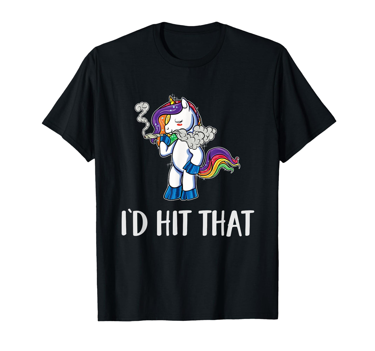 Funny Weed Shirts Stoner Unicorn Pothead 420 Id Hit That T-Shirt