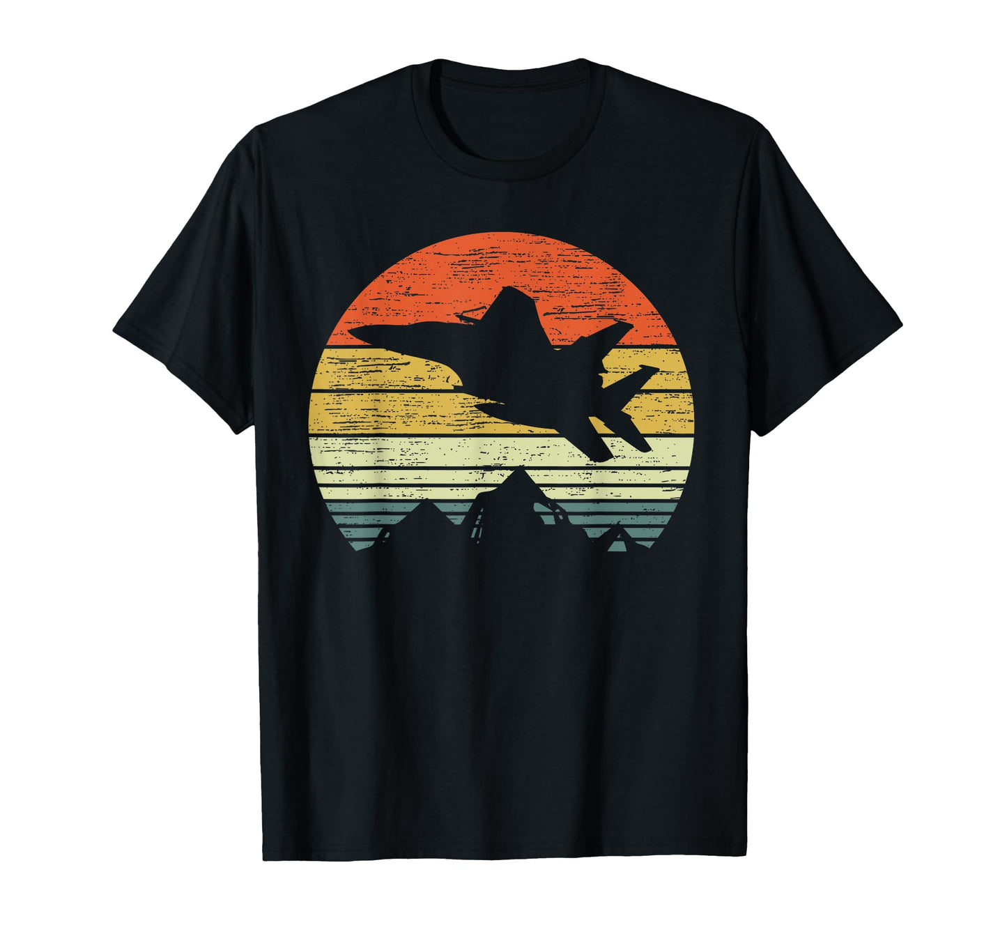 F-15 Eagle Military Jet Vintage Sunset Veteran Pilot Gift T-Shirt