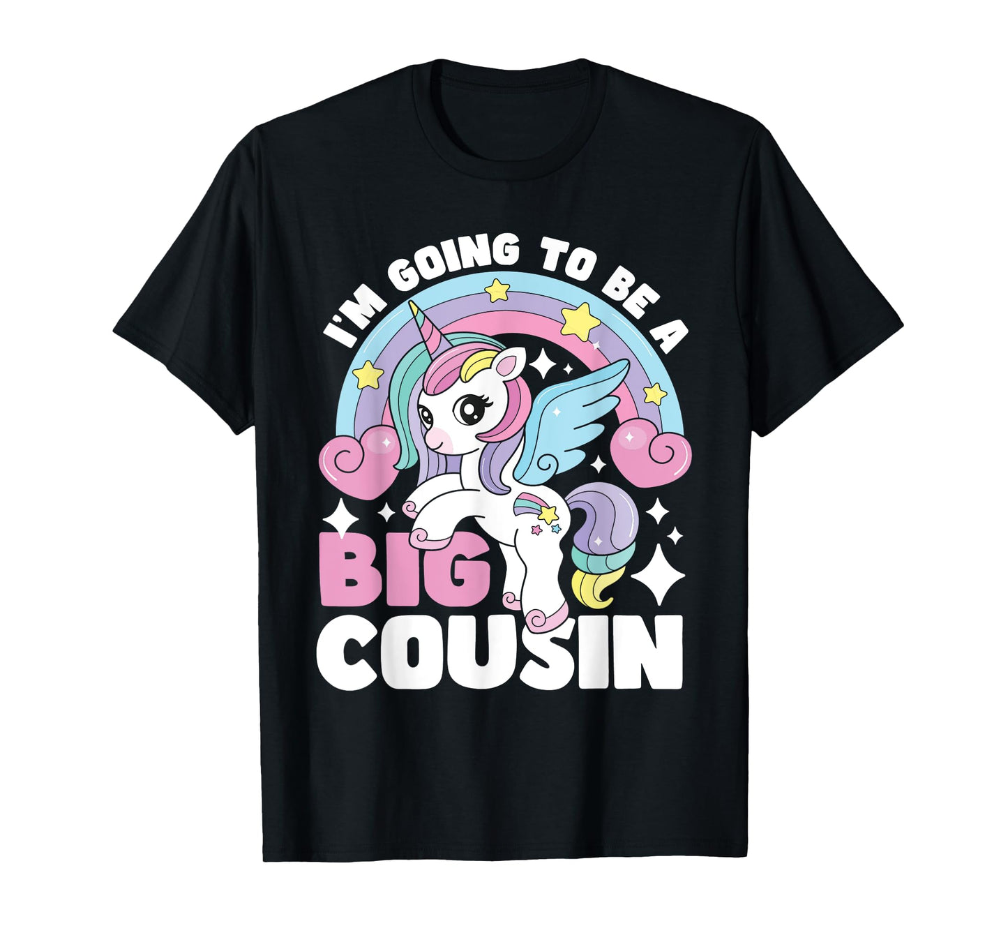 I'm Going To Be A Big Cousin - Unicorn Gender Reveal Family T-Shirt