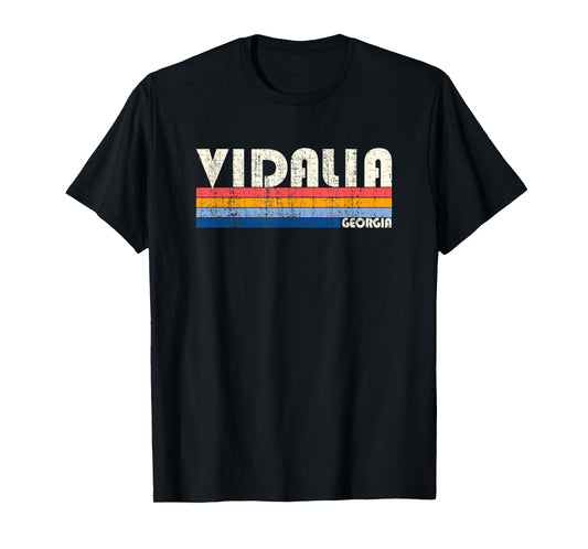Vintage Retro 70s 80s Style Hometown of Vidalia, GA T-Shirt