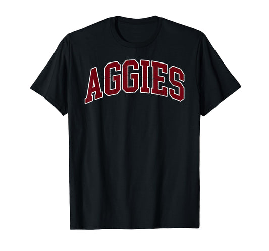 Retro Personalized Aggies-Red T-Shirt