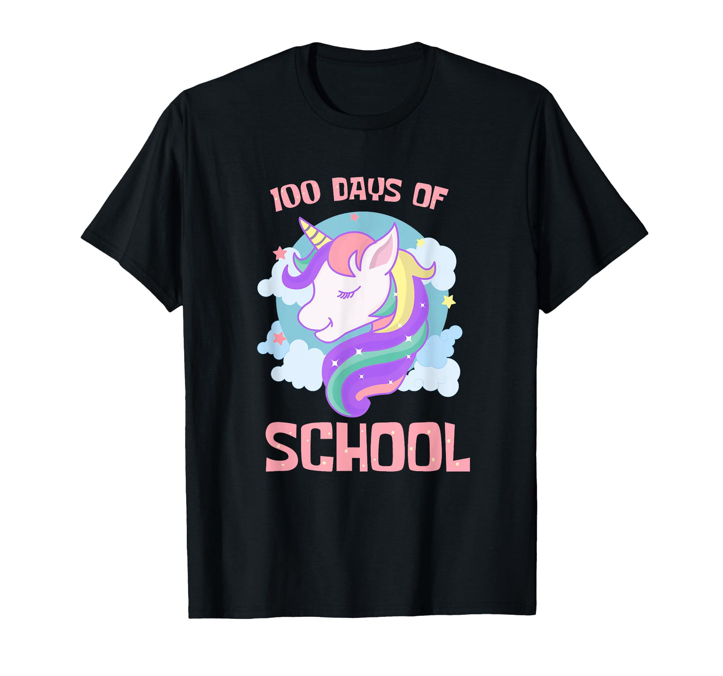 Unicorn 100 Days of School Magical 100th Day Girl Student T-Shirt