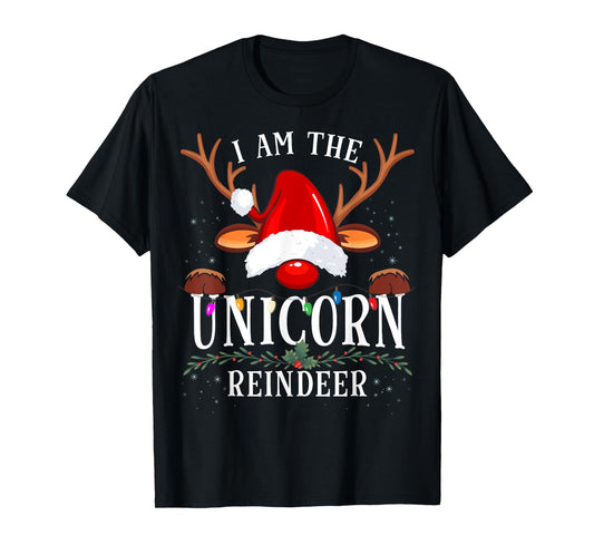 I Am The Unicorn Reindeer Christmas Family T-Shirt