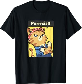 Purrrsist - We can do it pin up girl cat pussy cat t-shirt T-Shirt
