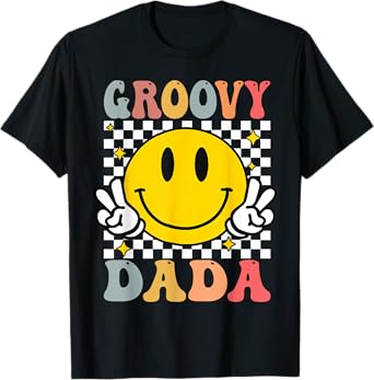 Groovy Dada Retro Dad Matching Family 1st Birthday Party T-Shirt