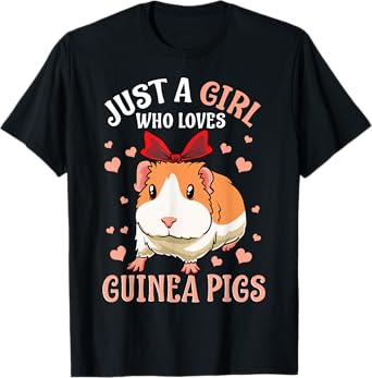 Just A Girl Who Loves Guinea Pigs Lover Mom Girls Cavy T-Shirt