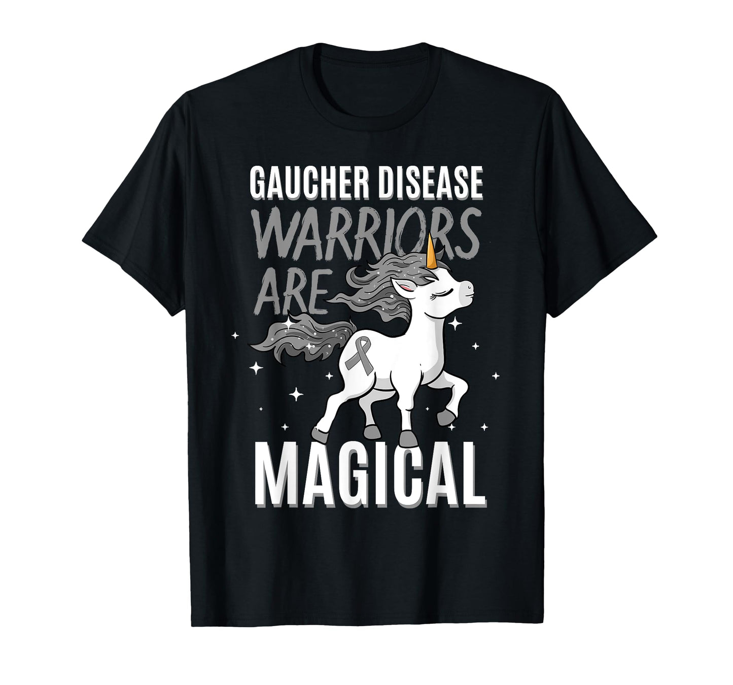 Gaucher Disease Warrior Unicorn Awareness Ribbon Supporter T-Shirt