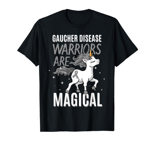 Gaucher Disease Warrior Unicorn Awareness Ribbon Supporter T-Shirt