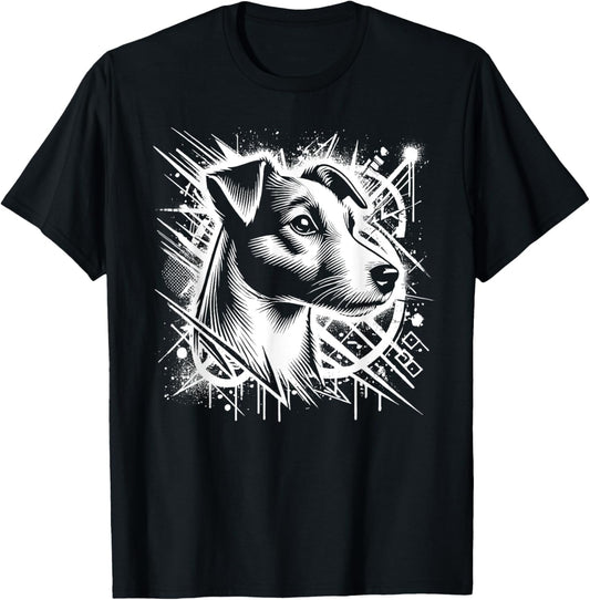 Cute Jack Russell Terrier in Graffiti Street Art Style T-Shirt