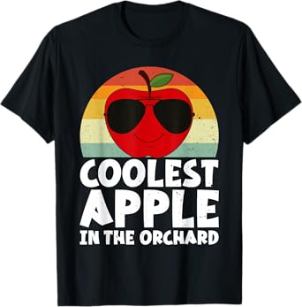 Retro Coolest Apple in the Orchard | Apple Picking Season T-Shirt