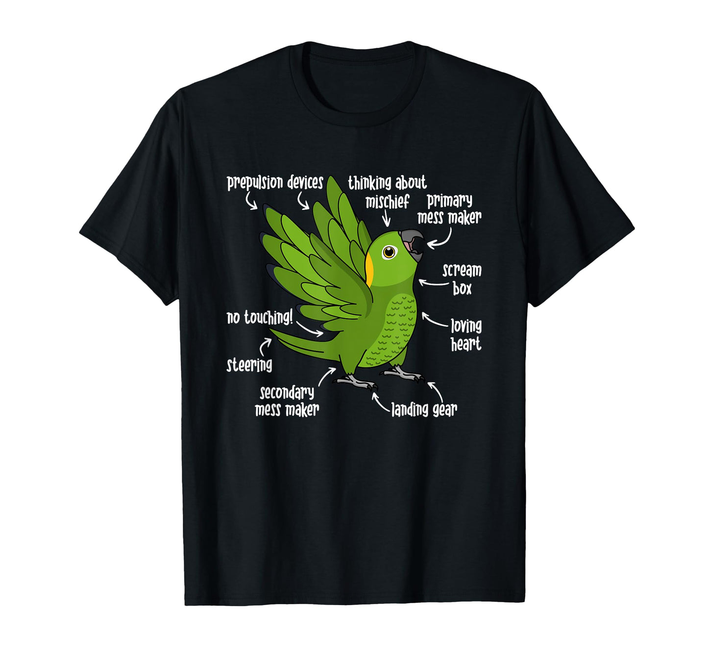 Parrot Anatomy I Yellow-naped Amazon T-Shirt