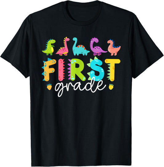 Dinosaur First Grade Back to School 1st Grade Boys Kids T-Shirt